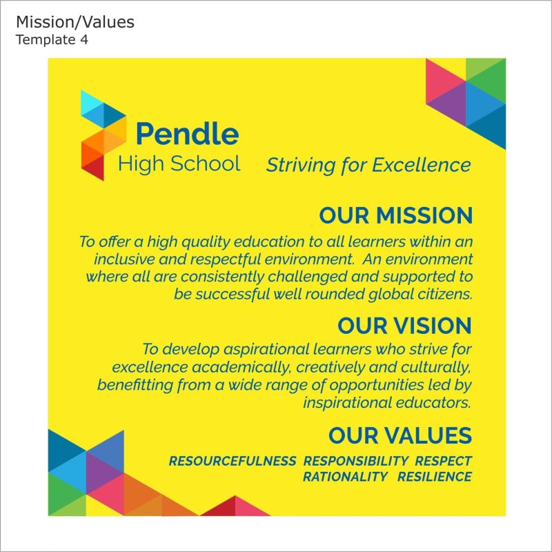 Mission/Values sign - Template 4