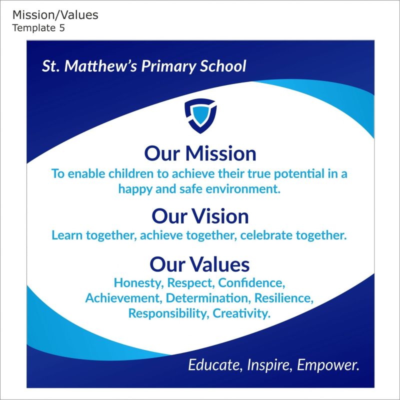 Mission/Values sign - Template 5