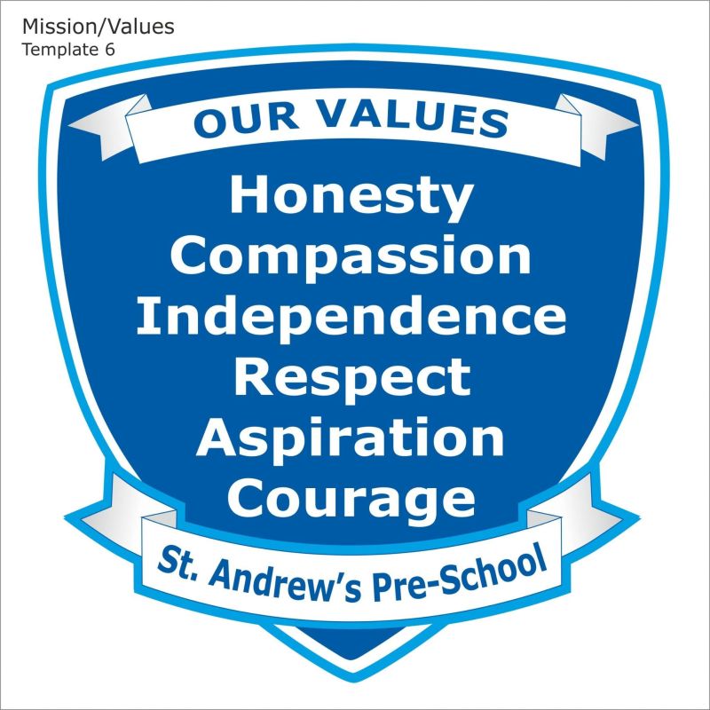 Mission/Values sign - Template 6