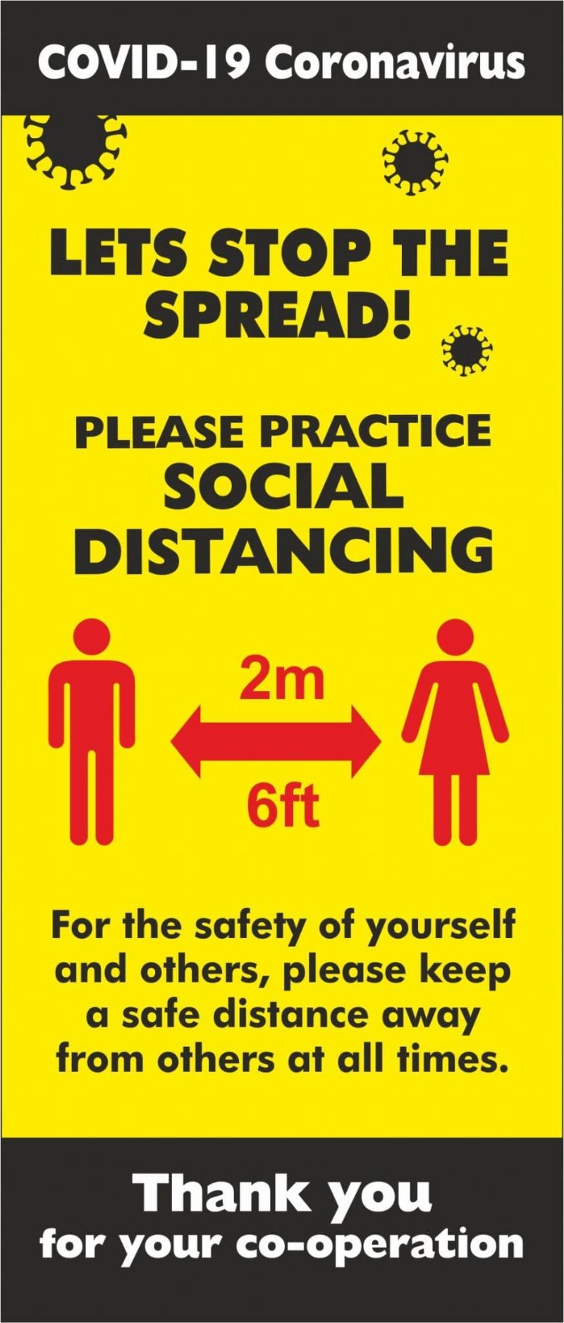 Social Distancing  Roller Banner Template 2