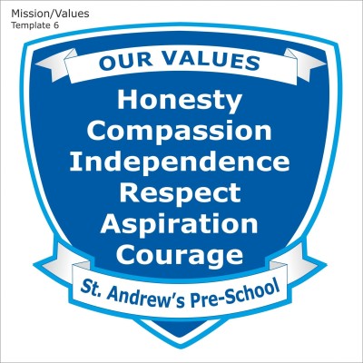 Mission/Values sign - Template 6