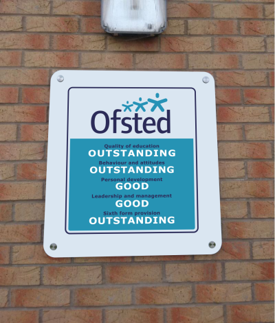 Ofsted Wall sign (standoff fixings)